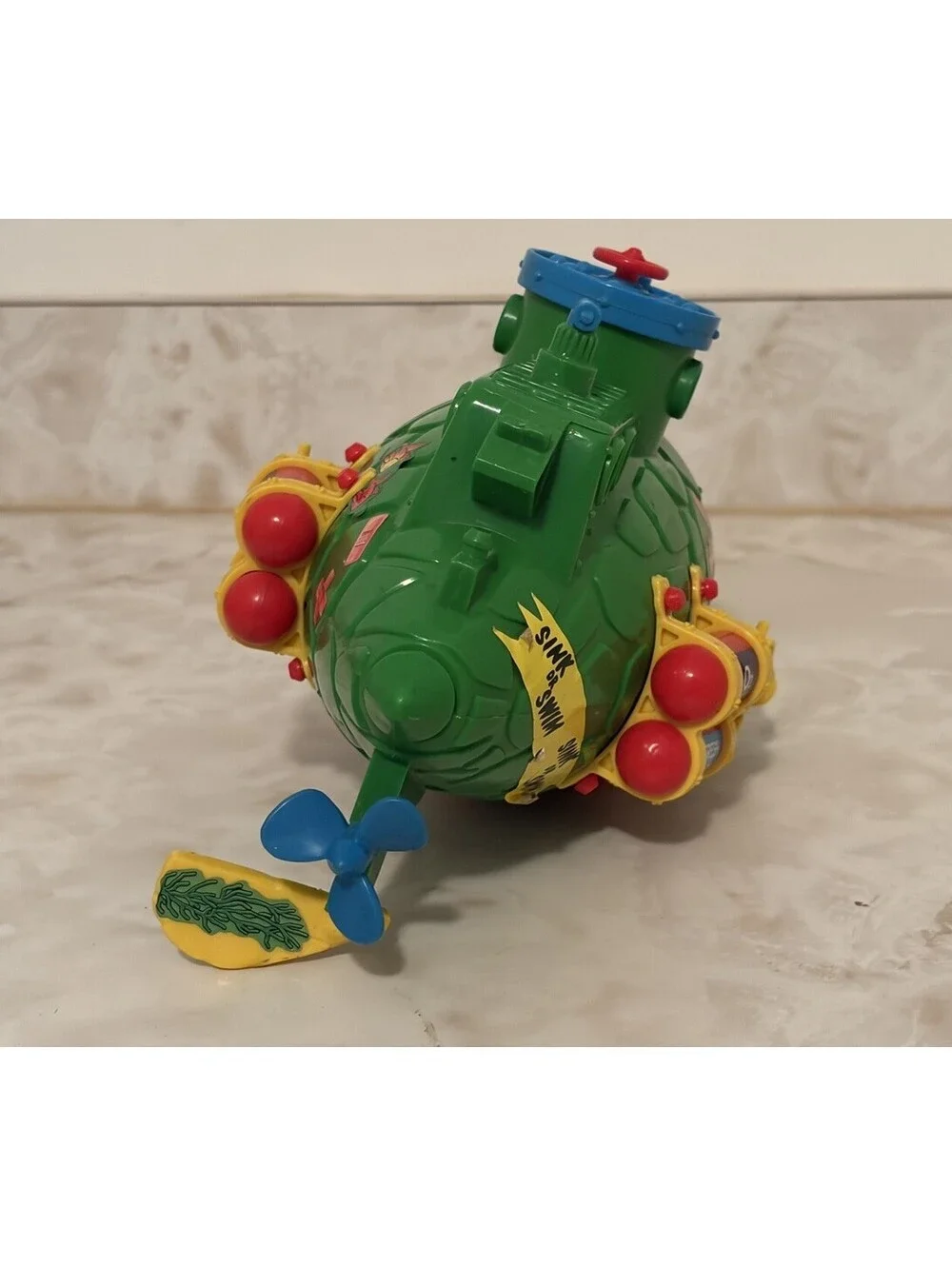 1991 TMNT Teenage Mutant Ninja Turtles Military Sewer Sub Playmates BACK ONLY